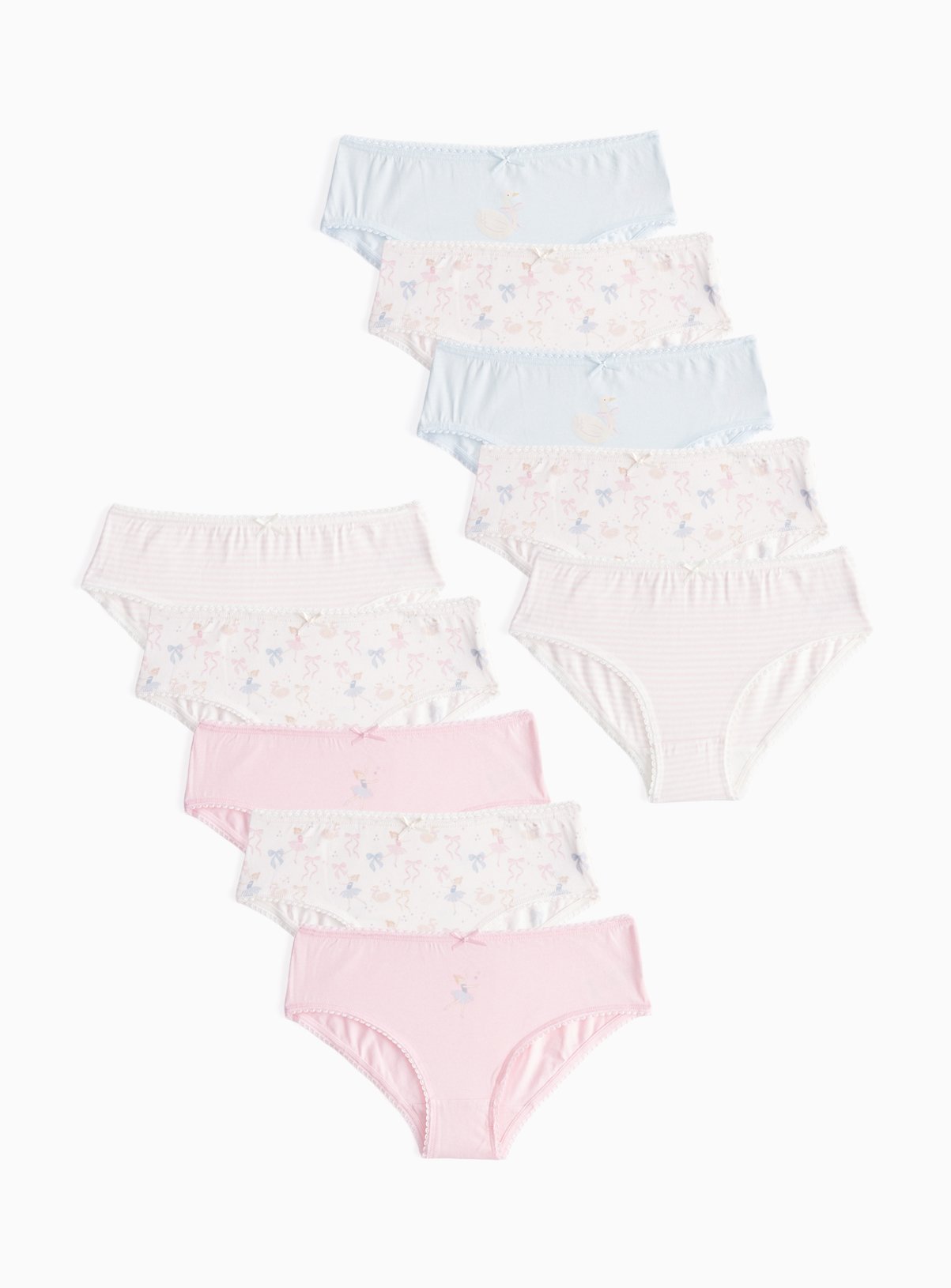 Sugar Plum Fairy Ballerina Briefs 10-Pack 6-7 years - Image 1 thumbnail